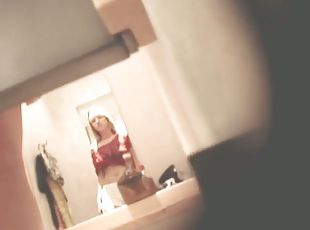 Candid voyeur movie featuring teen amateur in dressing room