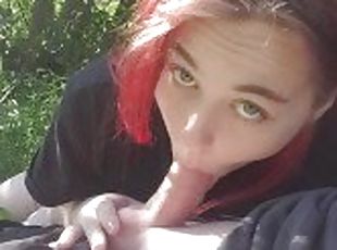 Giving A Blowjob In The Sun